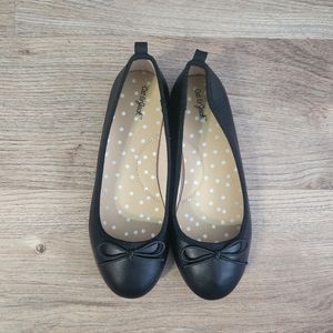 Cat & Jack Black Ballet Style Flats Girls Size 1